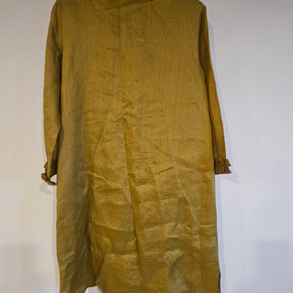 Max Mara Green Silk and Linen Dress - Picture 6 of 12